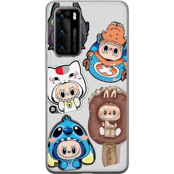Huawei P40 Läpinäkyvä kuori Labubu hahmokokoelma - Pop Mart