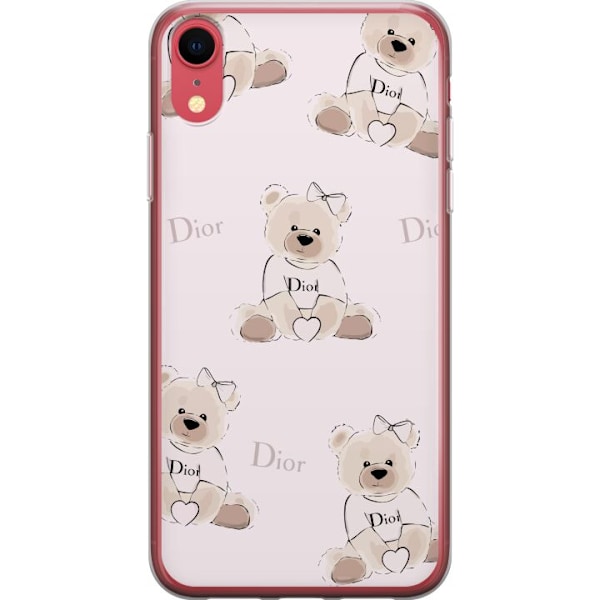 Apple iPhone XR Läpinäkyvä kuori Teddy Dior Vibes - ylellin