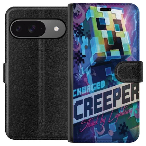 Google Pixel 9 Pro Lommeboketui Minecraft Creeper