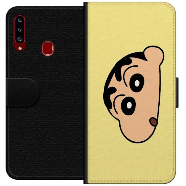 Samsung Galaxy A20s Tegnebogsetui Peeking Shinchan