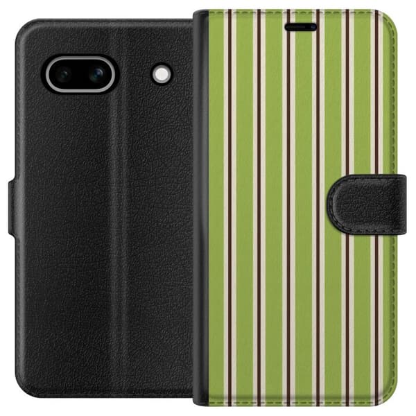 Yhteensopiva Lompakkokotelo Google Pixel 7a Matcha Stripe vihreä