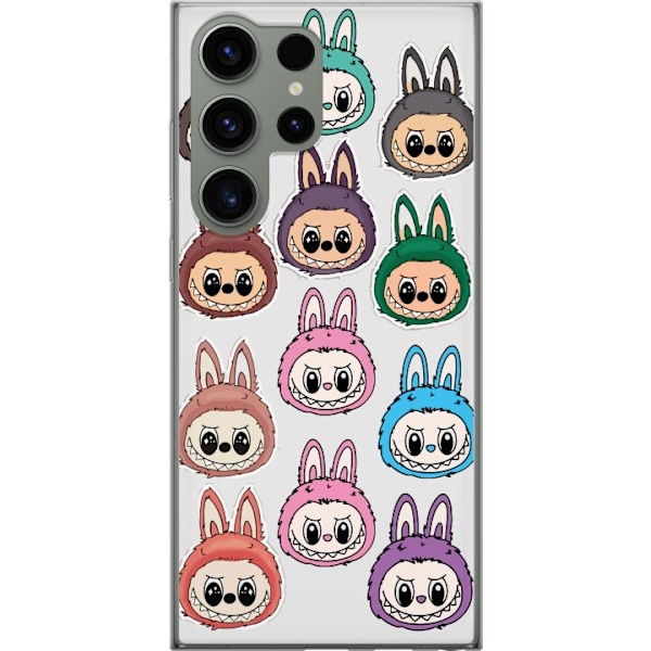 Samsung Galaxy S23 Ultra Läpinäkyvä kuori Labubu Macaron Mo