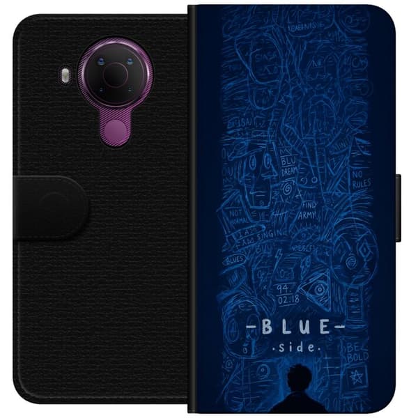 Kompatibelt Plånboksfodral till Nokia 5.4 Blue Side illustration blå