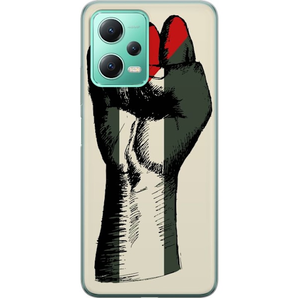 Xiaomi Redmi Note 12 Genomskinligt Skal Hand knuten i Palestin