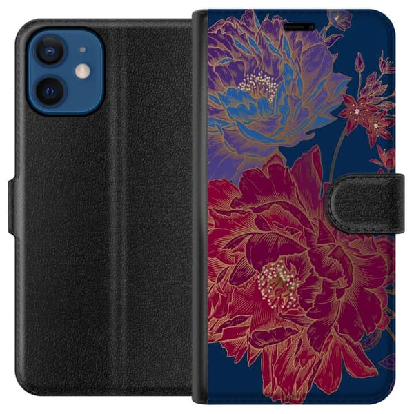 Kompatibelt Plånboksfodral till Apple iPhone 12 Blommor