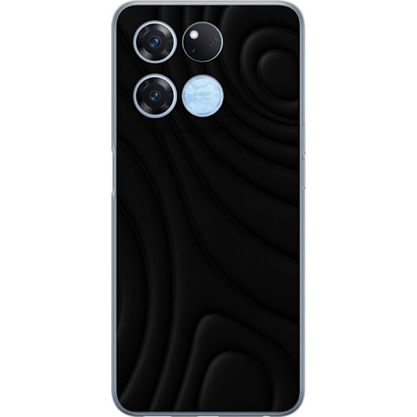 OnePlus Ace Racing Läpinäkyvä kuori Tummat Aallot