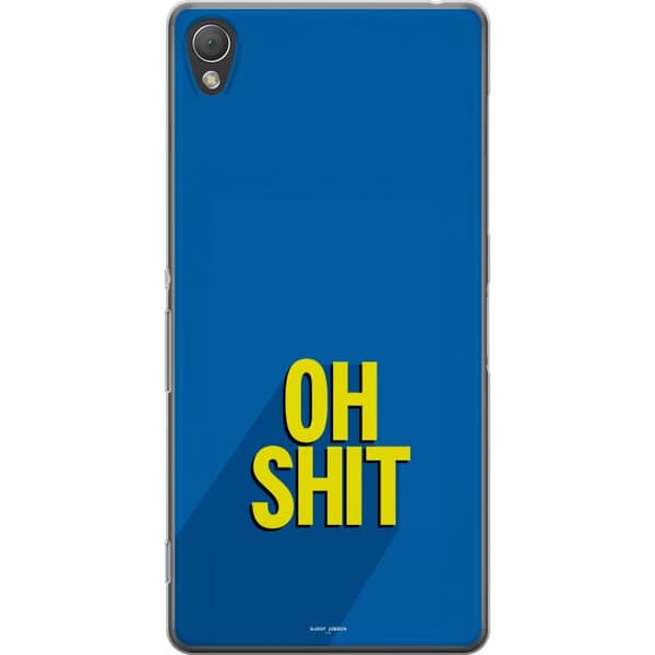 Kompatibelt Mobilskal till Sony Xperia Z3 Oh Shit text blå