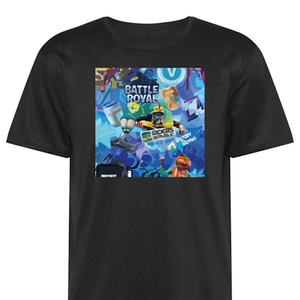 Treeni T-paita | Urheilu T-paita Aikuisille Fortnite musta Pieni