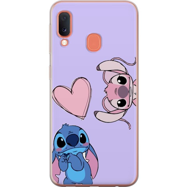 Samsung Galaxy A20e Läpinäkyvä kuori stich