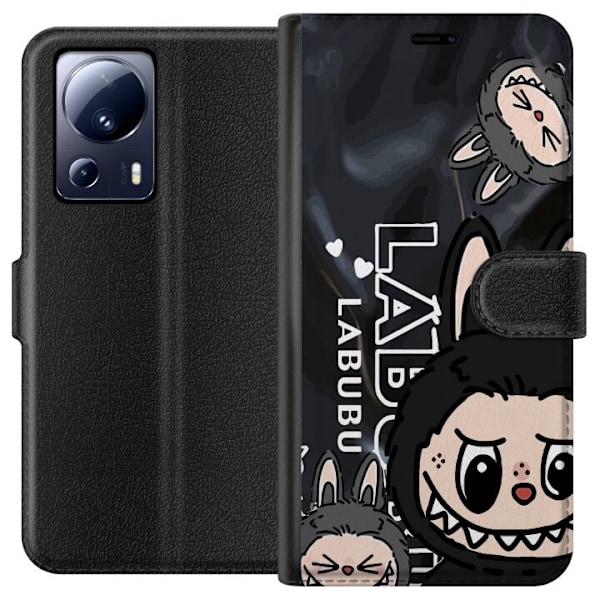 Xiaomi 13 Lite Tegnebogsetui <nl>Labubu Black Energy - Sort m