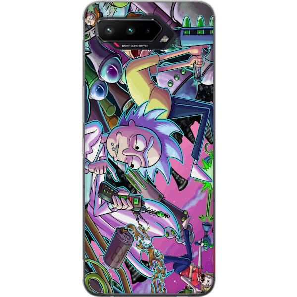 Asus ROG Phone 5 Läpinäkyvä kuori Rick ja Morty