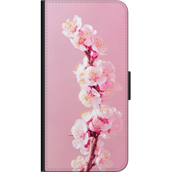 Kompatibelt Plånboksfodral till OnePlus 7 Pro Rosa blomkvist rosa
