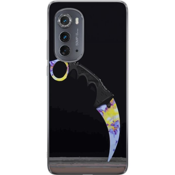 Motorola Edge (2022) Gennemsigtig cover Karambit / Butterfly /