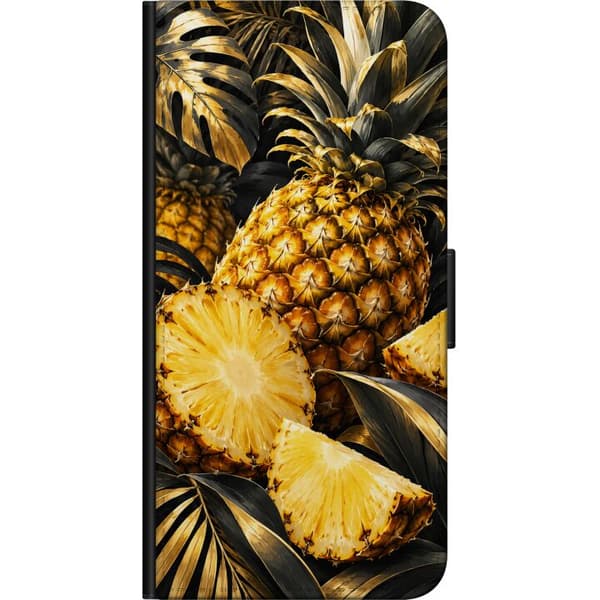 Kompatibelt Plånboksfodral till Nokia 2.4 Guldananas guld