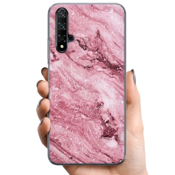 Huawei nova 5T TPU Mobildeksel Glitrer Marmor