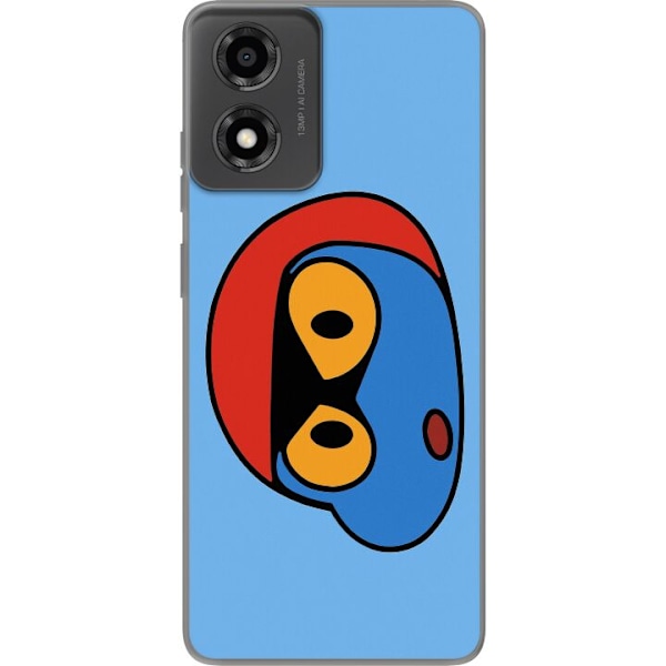 Motorola Moto E14 Gennemsigtig cover Bold Bot Head