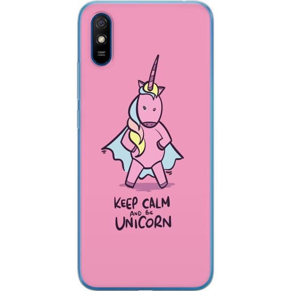Kompatibelt Mobilskal till Xiaomi Redmi 9A Keep Calm Enhörning