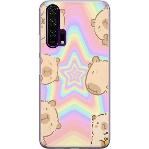 Honor 20 Pro  Läpinäkyvä kuori Kawaii Capybara Galaxy Söpö Anime Eläin Avaruusteema Kawaii Trendi Lahja TikTok-suunnittelu