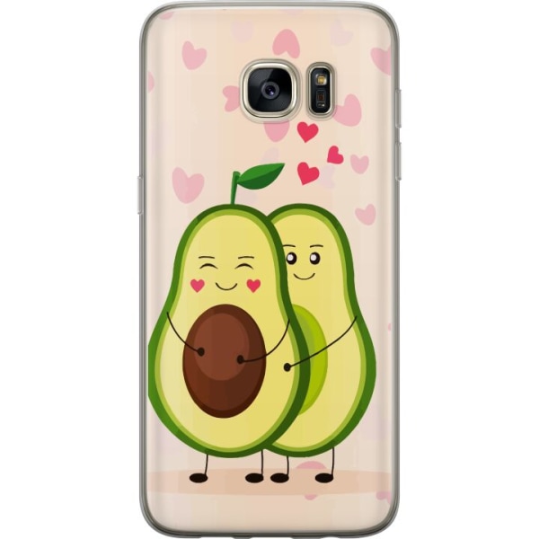 Samsung Galaxy S7 edge Gennemsigtig cover Avokado Kærlighed