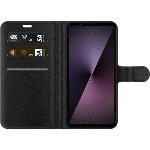 Kompatibelt Lommeboketui til Sony Xperia 1 VII Gullig Pikachu EX samlebilde med regnbueeffekter gull