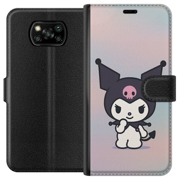 Xiaomi Poco X3 NFC Lompakkokotelo Kawaii Sanrio Kuromi