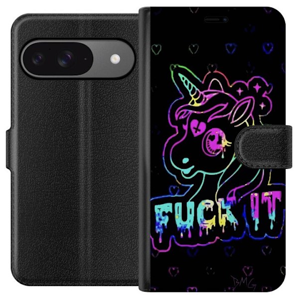 Google Pixel 9 Lommeboketui Fuck it Unicorn