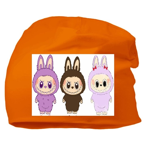 Mössa för Vuxen | Varm Beanie i Mjukt Material Labubu Pink Monster – Popkonst med Kawaii-touch Orange one size