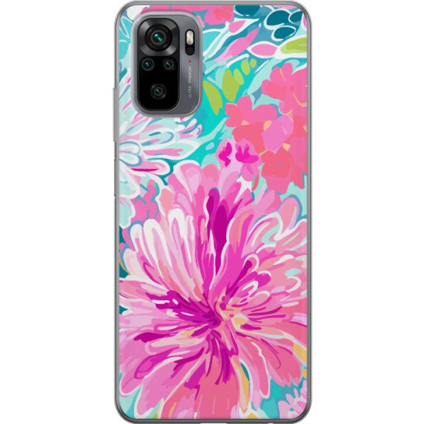 Xiaomi Redmi Note 10S Gennemsigtig cover Blomsterrebs