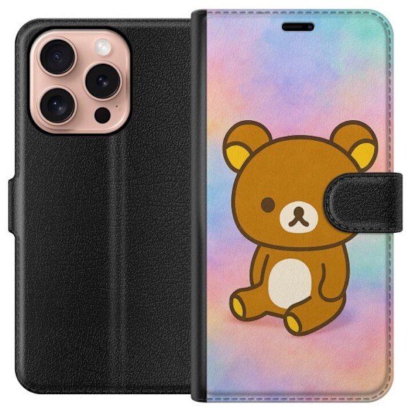 Apple iPhone 16 Pro Tegnebogsetui Kawaii Sanrio Rilakkuma
