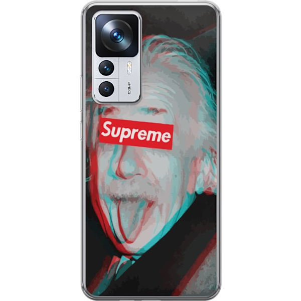 Xiaomi 12T Pro Läpinäkyvä kuori Supreme Albert Einstein 3D Motiivi Katumuoti Suunnittelu Suosittu Tiede Ikoni Kaupunkitaide