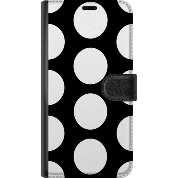 Kompatibel Tegnebogsetui til Apple iPhone 11 Mono-prikker sort