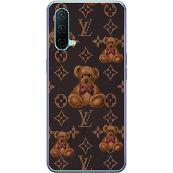 OnePlus Nord CE 5G Läpinäkyvä kuori Louis Vuitton Teddykarhu Kuvio Ylellinen Muotisuunnittelu Suosittu Motiivi Muoti-Trendi Ylelliset Asusteet