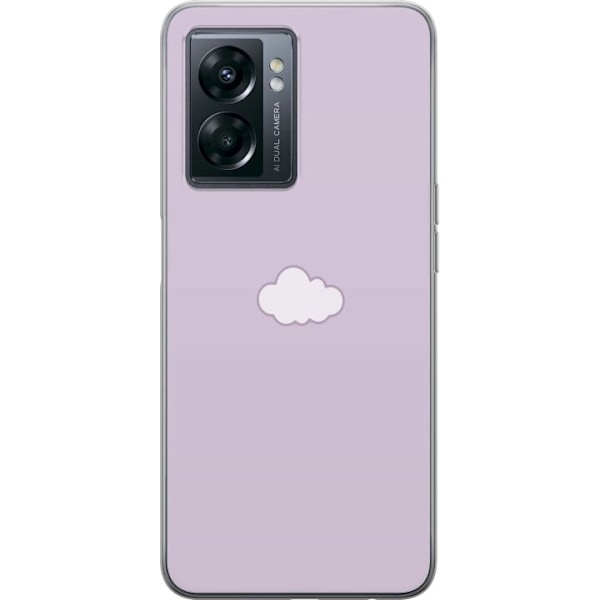 OnePlus Nord N300 Genomskinligt Skal Lila Moln – minimalistiskt moln på lila bakgrund