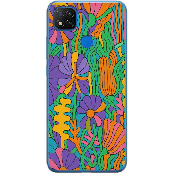 Xiaomi Redmi 9C Genomskinligt Skal Color Pop