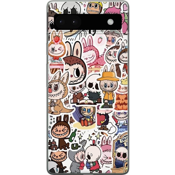 Google Pixel 6a Läpinäkyvä kuori Labubu All-Stars – POP MART Erikoispainos