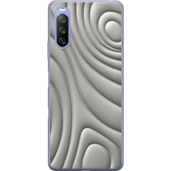 Sony Xperia 10 III Lite Gennemsigtig cover Sølvbølger