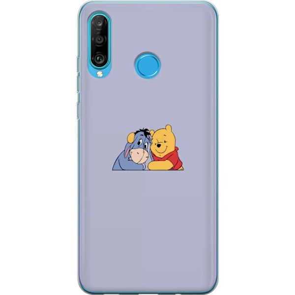 Huawei P30 lite Genomskinligt Skal Nalle Puh och Ior