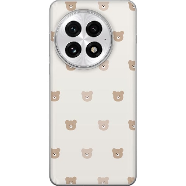 OnePlus 13 Läpinäkyvä kuori Teddy-tausta - söpöt teddykar