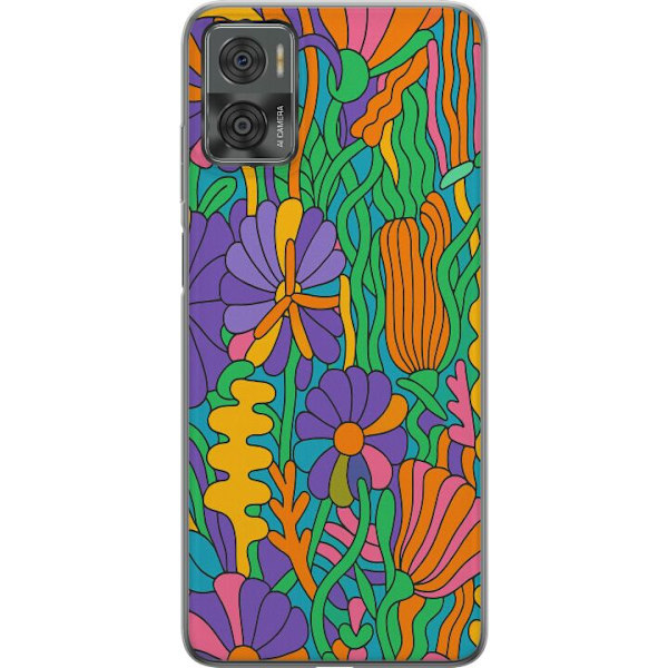 Motorola Moto E22i Gjennomsiktig deksel Color Pop