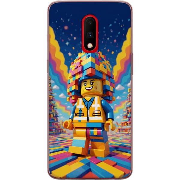 Kompatibelt Mobildeksel til OnePlus 7 Byggklossfigur flerfarget