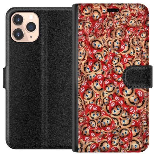 Kompatibel Tegnebogsetui til Apple iPhone 11 Pro Super Mario mönster rød