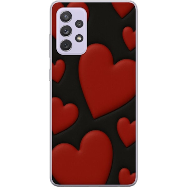 Samsung Galaxy A52s 5G Genomskinligt Skal Red Velvet Hearts