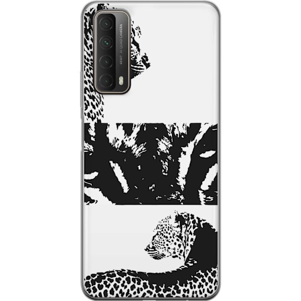 Huawei P smart 2021 Läpinäkyvä kuori Leopard Faces