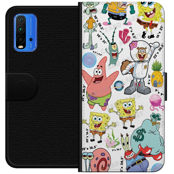 Xiaomi Redmi Note 9 4G Lommeboketui SpongeBob SquarePants