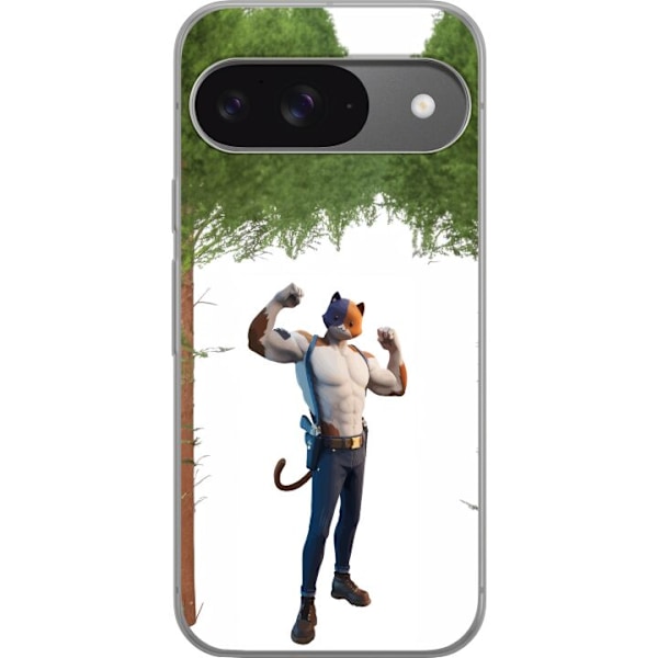 Google Pixel 9 Läpinäkyvä kuori Fortnite - Meowscles