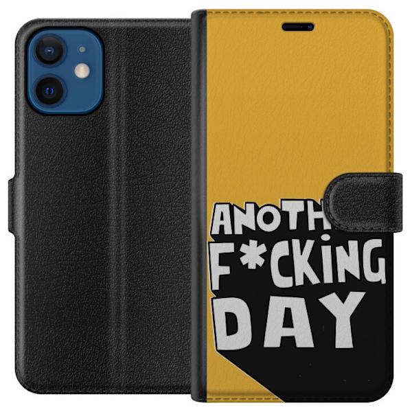 Apple iPhone 12 mini Tegnebogsetui Another Day Tekstmotiv Humor Streetwear Grafisk Rå Stil Populært Livsstil By Mode Design