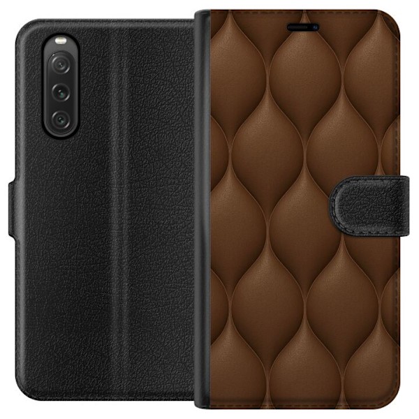 Sony Xperia 10 V Plånboksfodral Cocoa Scales