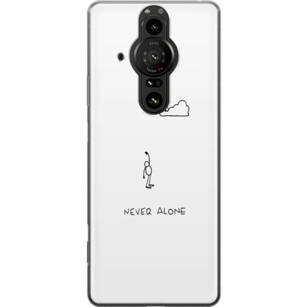 Sony Xperia Pro-I Läpinäkyvä kuori Ei koskaan yksin