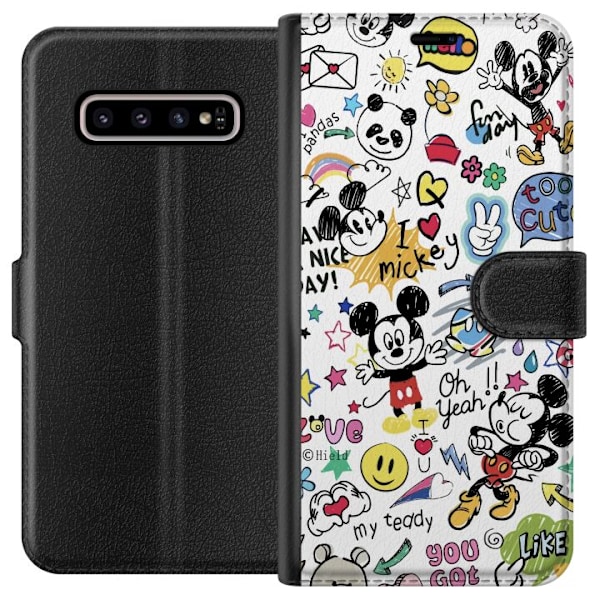 Samsung Galaxy S10+ Tegnebogsetui Mickey Mouse