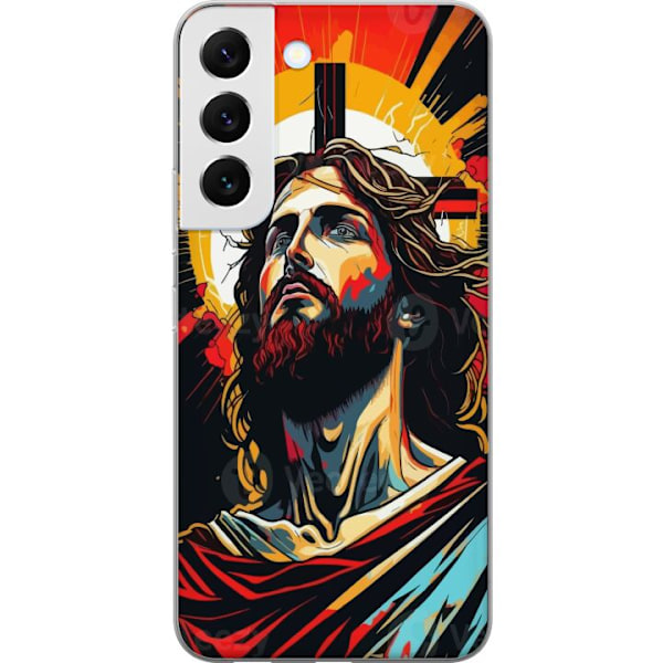 Samsung Galaxy S22+ 5G Gennemsigtig cover Jesus & Kort - relig